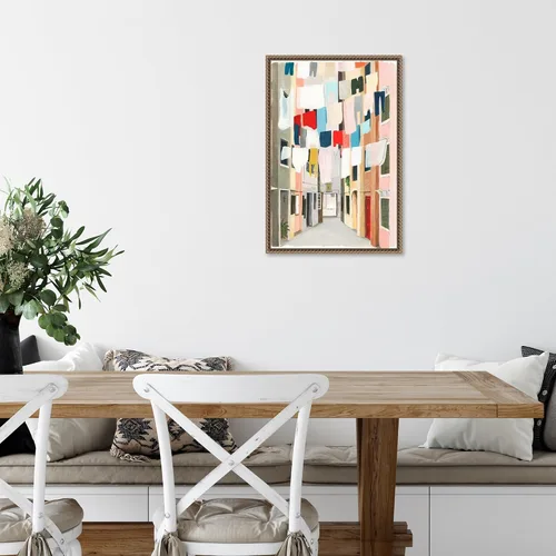 Vista 6 de Amanti Art Framed Canvas Wall Art 23x16 Laundry Day I by Grace Popp, Framed Wall Art Canvas, Architecture Artwork, Traditional Decor, Medium Poster
