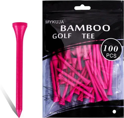 Vista 10 de MYKUJA Bamboo/Wood Golf Tees 3-1/4" 2-3/4" 2-1/8" 100/50 Pcs Durable Multicolor Golf Tees Womens Mens Golf Accessories, Stable and Reliable, Reduce