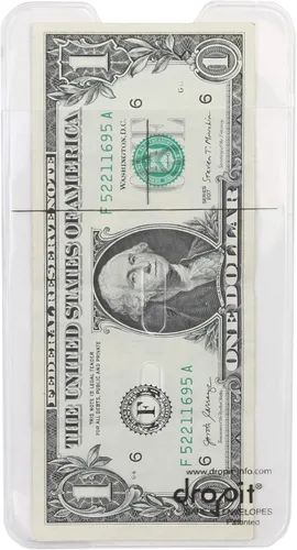Vista 20 de UBICON 10 sobres azules reutilizables Dropit Safe para depositar monedas y dinero, tamaño 10, azul Secure Cash Handling Heavy-Duty Vinyl
