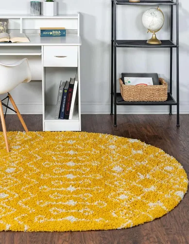 Vista 51 de Unique Loom Moroccan Trellis Shag Collection - Alfombra de área - Meknes (2 pies 2 pulgadas x 3 pies 1 pulgada, rectangular, marrón claro/marfil)