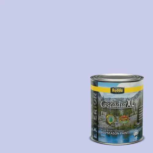 Vista 135 de Rodda Paint CASCADIA XL Pintura e imprimación de satén exterior en uno, cuarto de galón, bikini lavanda