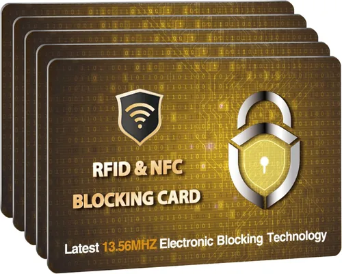 Vista 18 de SaiTech IT Paquete de 5 Tarjetas de Bloqueo RFID, Una Tarjeta Protege Toda la Billetera y Cartera, Protector de Tarjetas de Débito y Crédito