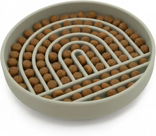 Vista 19 de Should We Go? Alimentador lento para perros y gatos, el tazón Slowdown de silicona, solución para comer lentamente con diseño moderno de alfombrilla