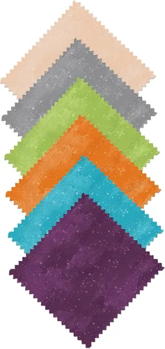 Vista 4 de Connecting Threads Blender Collection - Juego de 40 piezas de tela de algodón precortada 100% algodón de 5 pulgadas, cuadrados de encanto