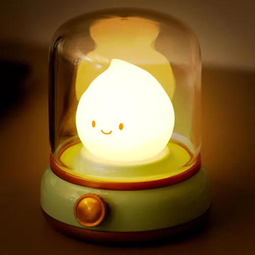 Vista 18 de WANIDEA Chibi Flame - Juego de 2 lámparas de noche, estilo anime, adorables y acogedoras, retro, recargable, para decoración, accesorios de Amarillo