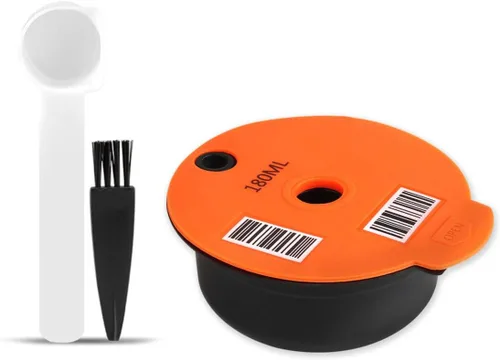 Vista 13 de Cápsulas de café recargables, cápsulas de café reutilizables de 7.4 fl oz para máquina de café Bosch Tas, cápsulas de café recargables con tapa