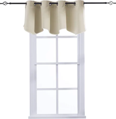 Vista 21 de Aquazolax Cortinas opacas de 45 pulgadas de largo, juego de 2 paneles para guardería, cortinas de tratamiento de ventanas con aislamiento térmico