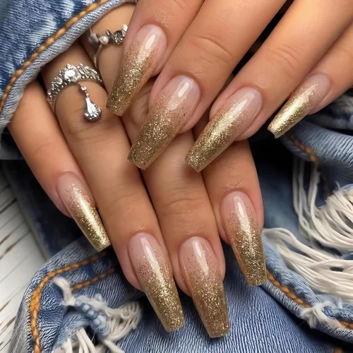 Vista 18 de MISUD Uñas Postizas - Uñas Largas Forma Ataúd con Pegamento en Negro Gótico, Diseño Acrílico Gótico de Rosa 24 piezas