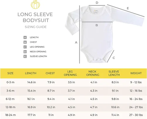 Vista 4 de Pickle & Pumpkin Body para bebé 100% algodón orgánico Mameluco de manga larga para bebé con mitones Ropa para bebés pequeños y recién nacidos