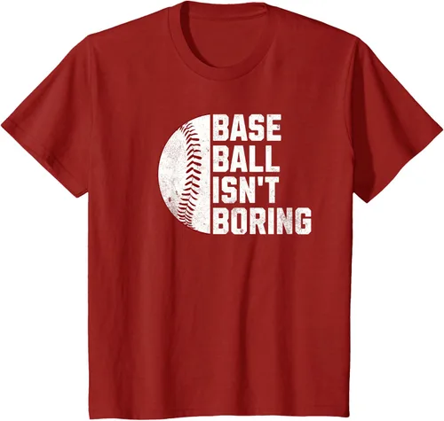 Vista 67 de Camiseta Baseball Isn't Boring, Negro
