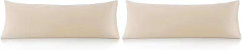 Vista 21 de Leeden - Funda de almohada corporal 100% algodón, 800 hilos, 21x54, funda de almohada corporal suave y transpirable larga para adultos y mujeres