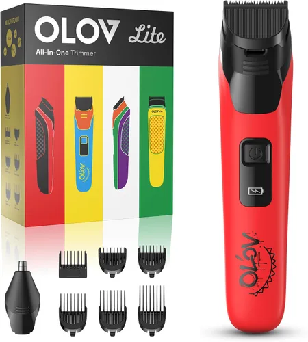 Vista 13 de Recortadora eléctrica de barba para hombres, recortadora de pelo de nariz y maquinilla de afeitar eléctrica para hombres, kit de aseo 10 en 1