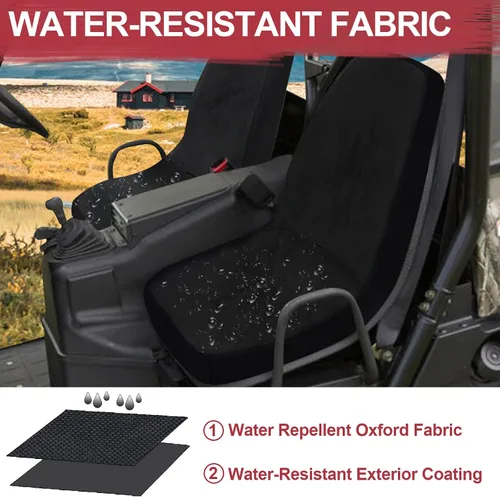 Vista 4 de StarknightMT UTV Rhino Fundas de Asiento Resistentes al Agua Fundas de Asiento Compatibles con Rhino 700 660 450 2004-2021 Tela 1680D Negro
