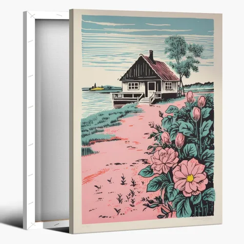 Vista 36 de WLZWD Arte de pared vintage de luna llena, impresión artística mística de bosque de medianoche, arte de academia oscura, póster estético, pintura