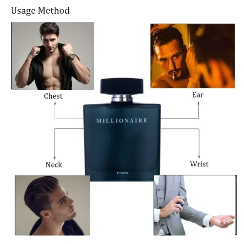 Vista 3 de PERFUME&BEAUTY Nuevo Perfume Eau de Parfume para Hombre, Spray de 3.4 oz Parfume para Hombre 100 ML - Black Millionaire