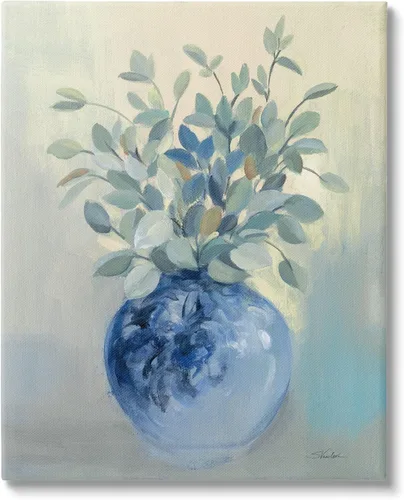Vista 10 de Stupell Industries Wild Botanicals Plant Sprigs - Cuenco azul redondeado, diseño de Silvia Vassileva Stupell Industries White, 11 x 14 Inches