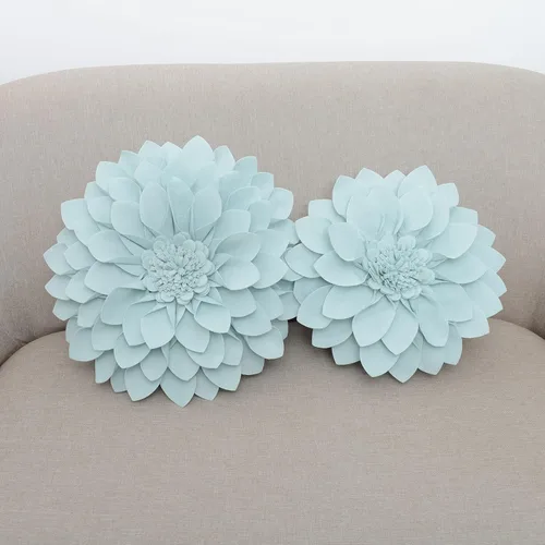 Vista 3 de SARO LIFESTYLE Almohada de fieltro en forma de flor