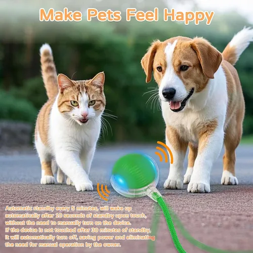 Vista 6 de Goosheep 2025 Nuevo 1 Paquete Pelota para Gato Juguetes de Gatito para Interiores Juguete de Pelota Interactivo para Gatito Cola Rápida Rodamiento