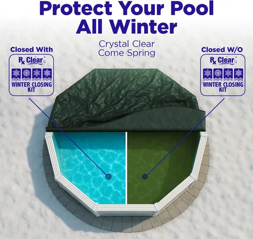 Vista 4 de Rx Clear Kit de cierre de piscina para piscinas sobre el suelo y enterradas Kit de invierno de piscina Productos químicos de cierre de invierno