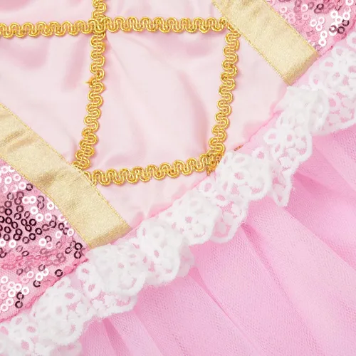 Vista 6 de JerrisApparel Disfraz de princesa para niñas fiesta de cumpleaños cosplay vestido morado con accesorios