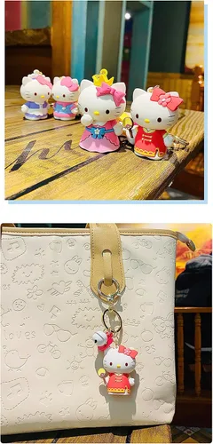 Vista 4 de SATBIR Llavero Kawaii para mujeres y niñas, lindo llavero, accesorios, bolso de moda, bolso de mano, dijes para automóvil, regalos