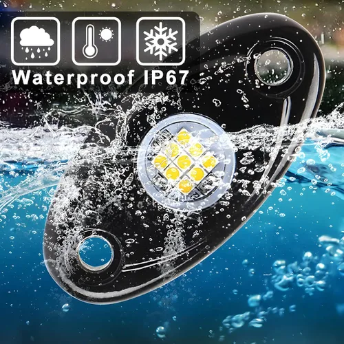 Vista 3 de Luces de Roca para Camiones, 4 Módulos de Luces LED de Roca, Kits de Luces de Neón de Roca Impermeables IP67 para Camioneta ATV Todoterreno SUV