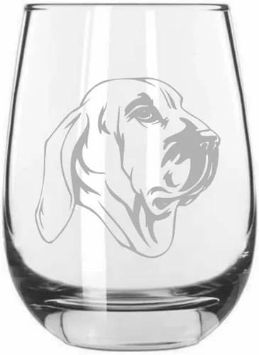 Vista 199 de Shar Pei (chino) - Vaso de vino sin tallo grabado para perro, 15.25 onzas