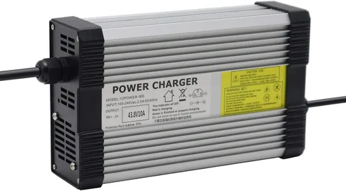 Vista 3 de Cargador de batería LifePO4 de 43.8V, cargador LiFePO4 de 43.8V 10A para baterías de fosfato de hierro y litio 12S 36V conector SB50