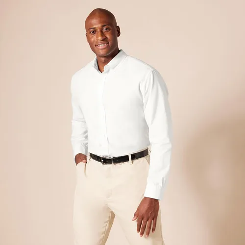 Vista 5 de Tienda Essentials - Camisa de tela oxford, de manga larga, ajuste regular, para hombre