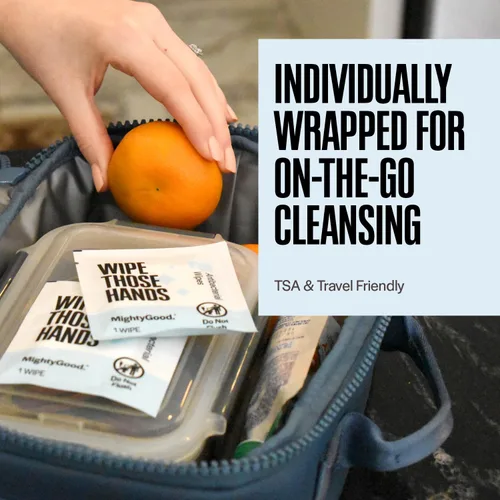 Vista 4 de Kit Wipe Those Hands Refresh Anywhere - Toallitas desinfectantes de manos de 168 unidades para el hogar y 30 unidades de tamaño de viaje envueltas