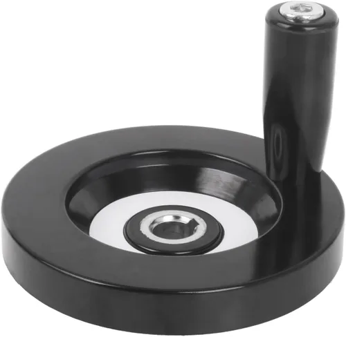 Vista 13 de Hand Wheel 63MM OD 8MM Mounting Hole Machine Key Fixing Bakelite Revolving Handle for Industrial Machinery