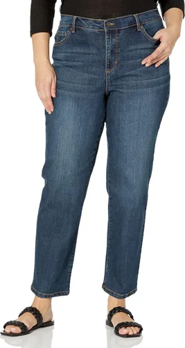 Vista 68 de Gloria Vanderbilt - Pantalones de mezclilla Amanda clásicos de tiro alto y pierna cónica petite para mujer Begonia Bloom