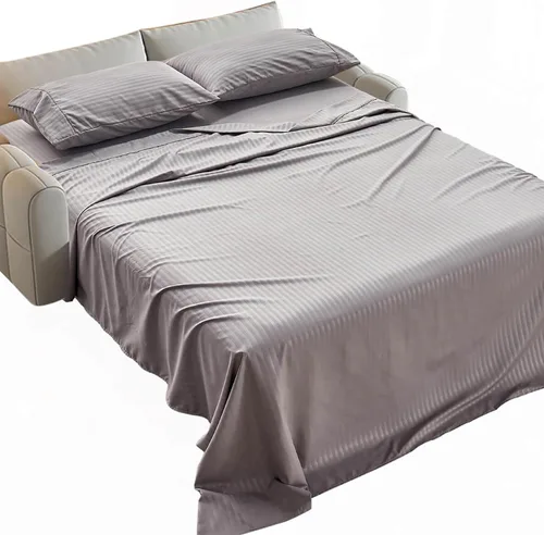 Vista 22 de Kingnex Sábanas a rayas para sofá cama de 36 x 72 pulgadas, tamaño individual para sofá cama, microfibra suave de doble cepillado 1800, 3 piezas