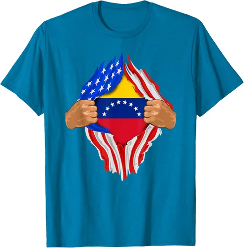 Vista 8 de Camiseta Venezuelan Blood Inside Me Regalo de la bandera de Venezuela, Blanco