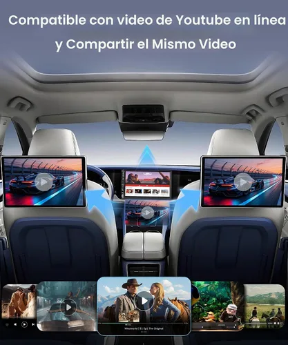 Vista 5 de Radio de coche de doble DIN de 7 pulgadas, radio de pantalla táctil