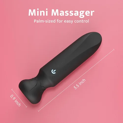 Vista 2 de Vibrador bala para mujeres con 10 potentes modos de vibración, juguete sexual de rosa de silicona completa, vibración para punto G y clítoris, Negro