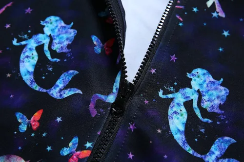 Vista 4 de Sudadera con capucha para niñas con cremallera y bolsillos