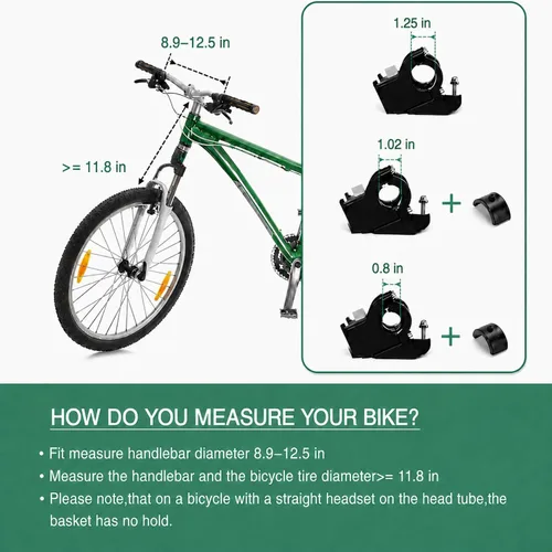 Vista 3 de ANZOME Bike Basket, Foldable Front Handlebar Carrier with Quick Release