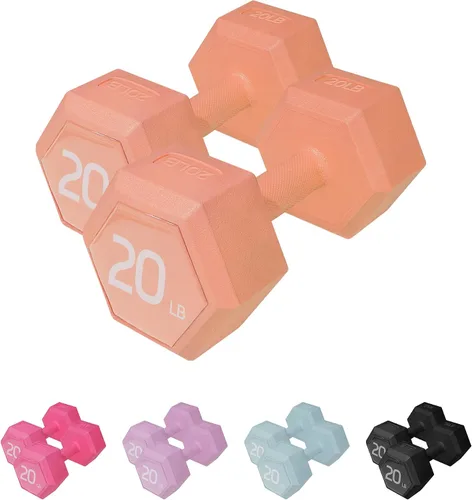 Vista 10 de Dumbbell Sets With Rack - 5/15/20/25/36lb Dumbbells Pair Hand Weights Set of 2 - Easy Grip - Arm Weights for Strength Training Workouts Fitness