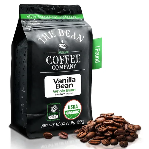 Vista 60 de The Bean Organic Coffee Company Aloha Bean (avellana hawaiana), tostado medio, café en grano entero, bolsas de 16 onzas (paquete de 2)