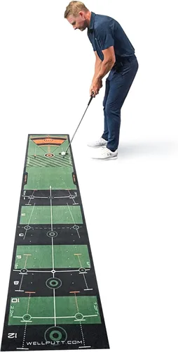 Vista 3 de WELLPUTT - Alfombrilla de entrenamiento de golf para putting - Verde clásico de 10 pies