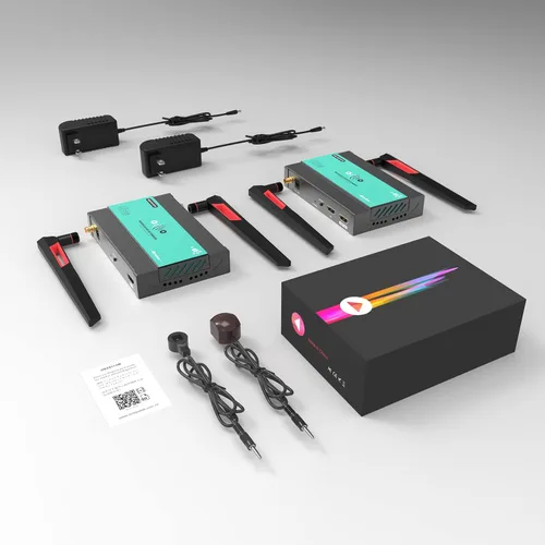 Vista 9 de Mirabox Transmisor HDMI inalámbrico y extensor de receptor 1x4-656.2 ft (656 pies) 5.8GHz 1080P @60Hz Kit de extensor de audio y video con bucle IR