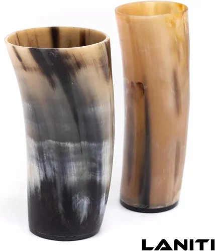 Vista 5 de Tazas de cuerno vikingo - Juegos de 1, 2 y 4 - Taza para beber con cuerno (2)