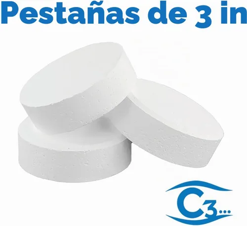 Vista 2 de C3... Tabletas de cloro estabilizado de 3" para piscinas Fácil de usar para piscinas sobre el suelo o enterradas Tabletas clorantes envueltas