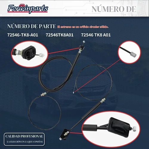 Vista 2 de Forwinparts 72546TK8A01 Kit de cables de puerta corredera eléctrica izquierda o derecha sin motor para Honda Odyssey 2011 2012 2013 2014 2015 2016