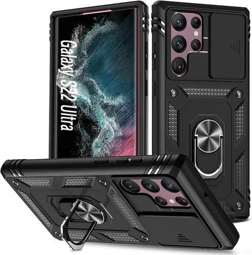 Vista 13 de Funda para Galaxy Note 20 Ultra, a prueba de golpes, resistente a los impactos con cubierta protectora de lente deslizante para Samsung Galaxy Note
