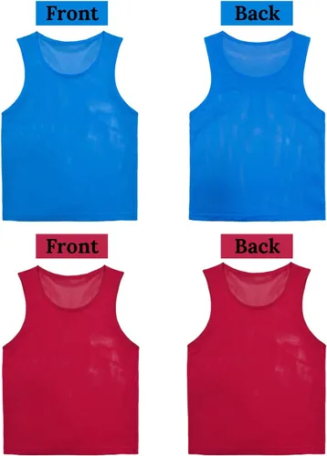Vista 4 de Soccer Pennies Youth, chalecos de práctica de equipo para deportes, camiseta de práctica de fútbol para niños, adolescentes y adultos, juego de 12