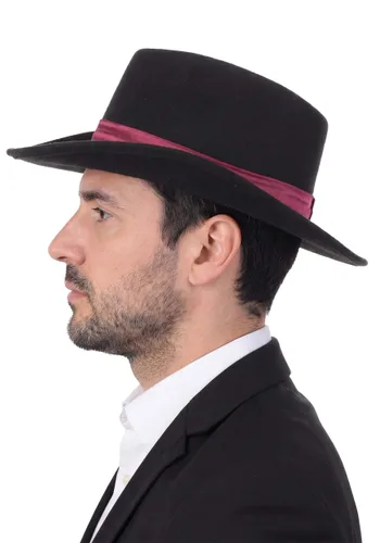 Vista 5 de Sombrero de Disfraz de Jugador de Saloon del Lejano Oeste para Adulto Multicolor