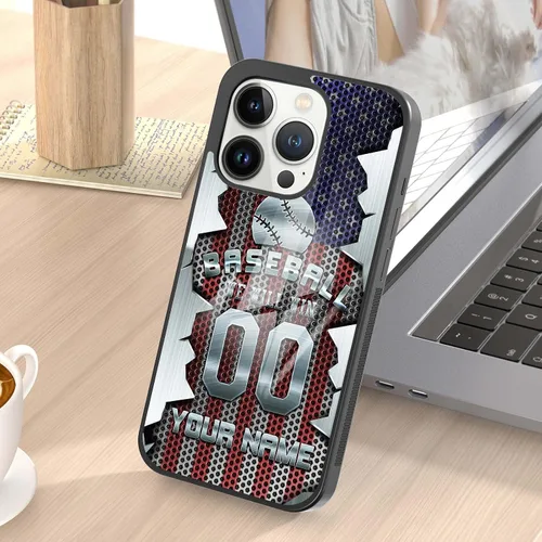 Vista 7 de Fundas de teléfono con nombre personalizado, diseño retro de metal texturizado con fondo personalizado para Samsung Galaxy A03 A13 A14 A17 A51 A52