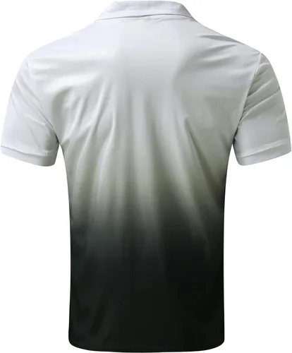 Vista 3 de Camisas casuales de manga corta para hombre, camisas polo ajustadas para hombres, grandes y altos, camisetas polo de golf para hombre, ajuste